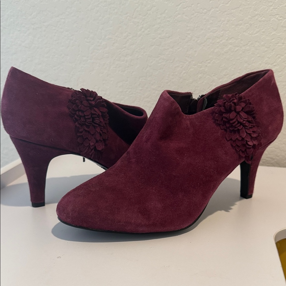 Alex Marie Maroon Heeled Boots